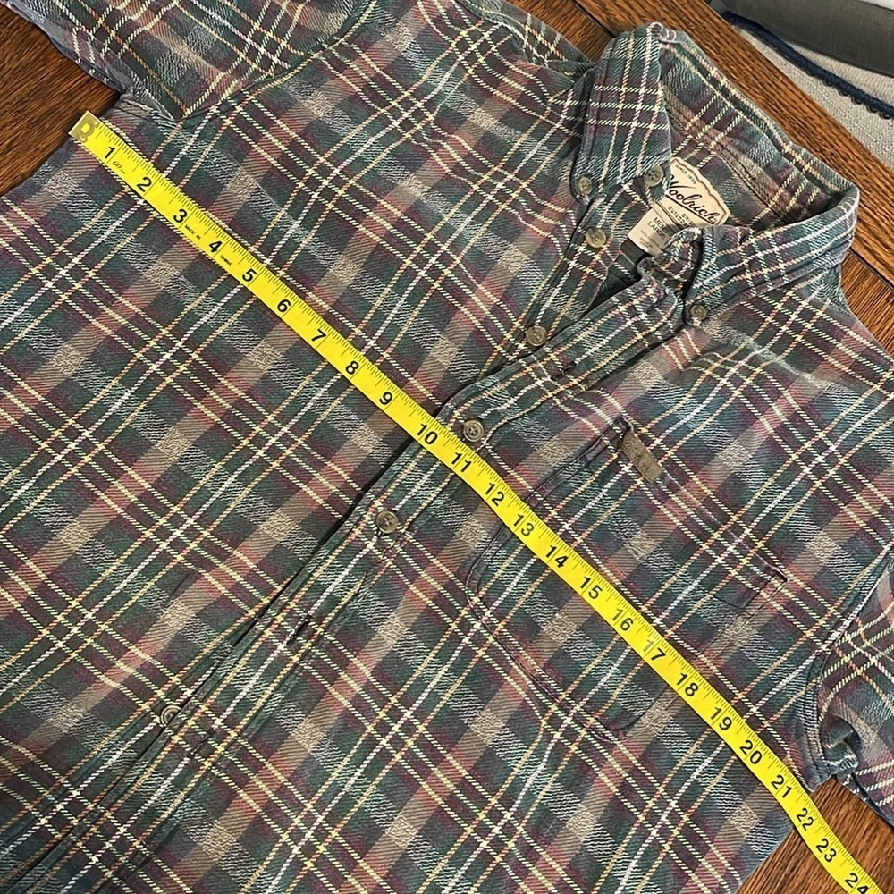 Woolrich REI Red Green Plaid Cotton Flannel Button Down Shirt Large - Picture 5 of 6